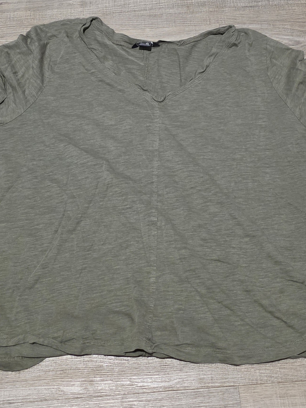 Eddie Bauer Olive Green Women's V-Neck Top